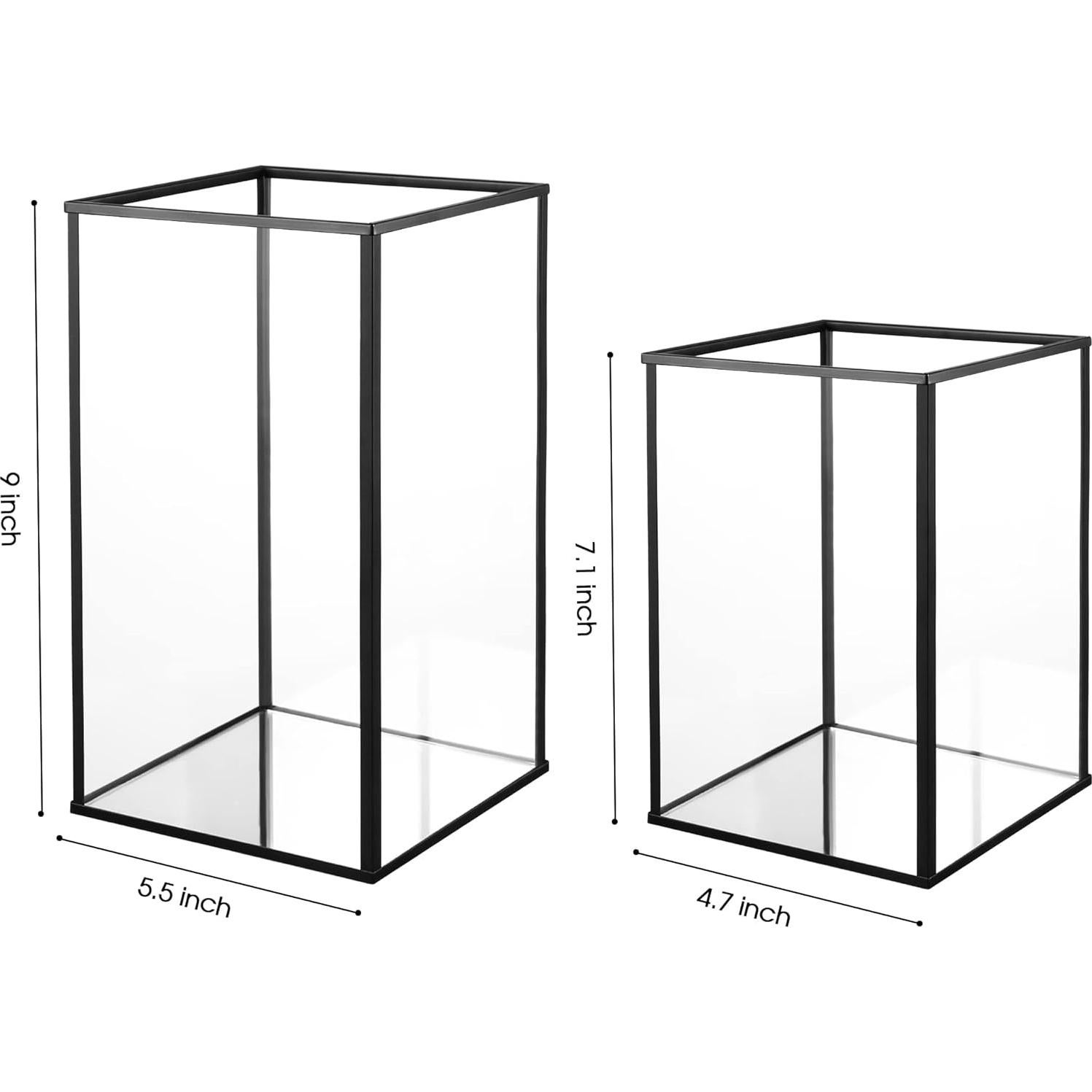 Soporte para Velas Huracán yshengood Set 2 Piezas Vidrio