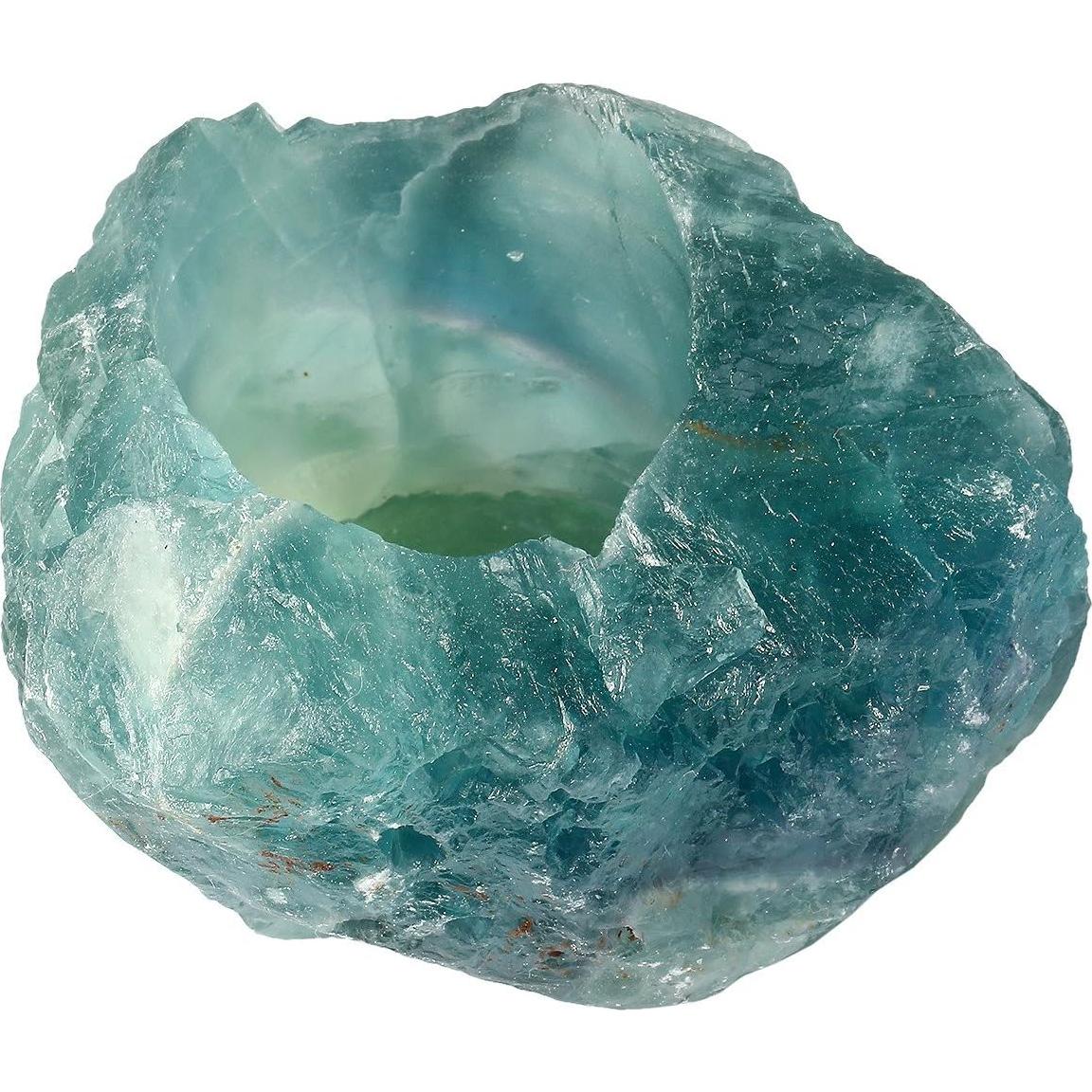 Soporte para Vela de Té Fluorita Natural Rockcloud 6.6-9.9 cm