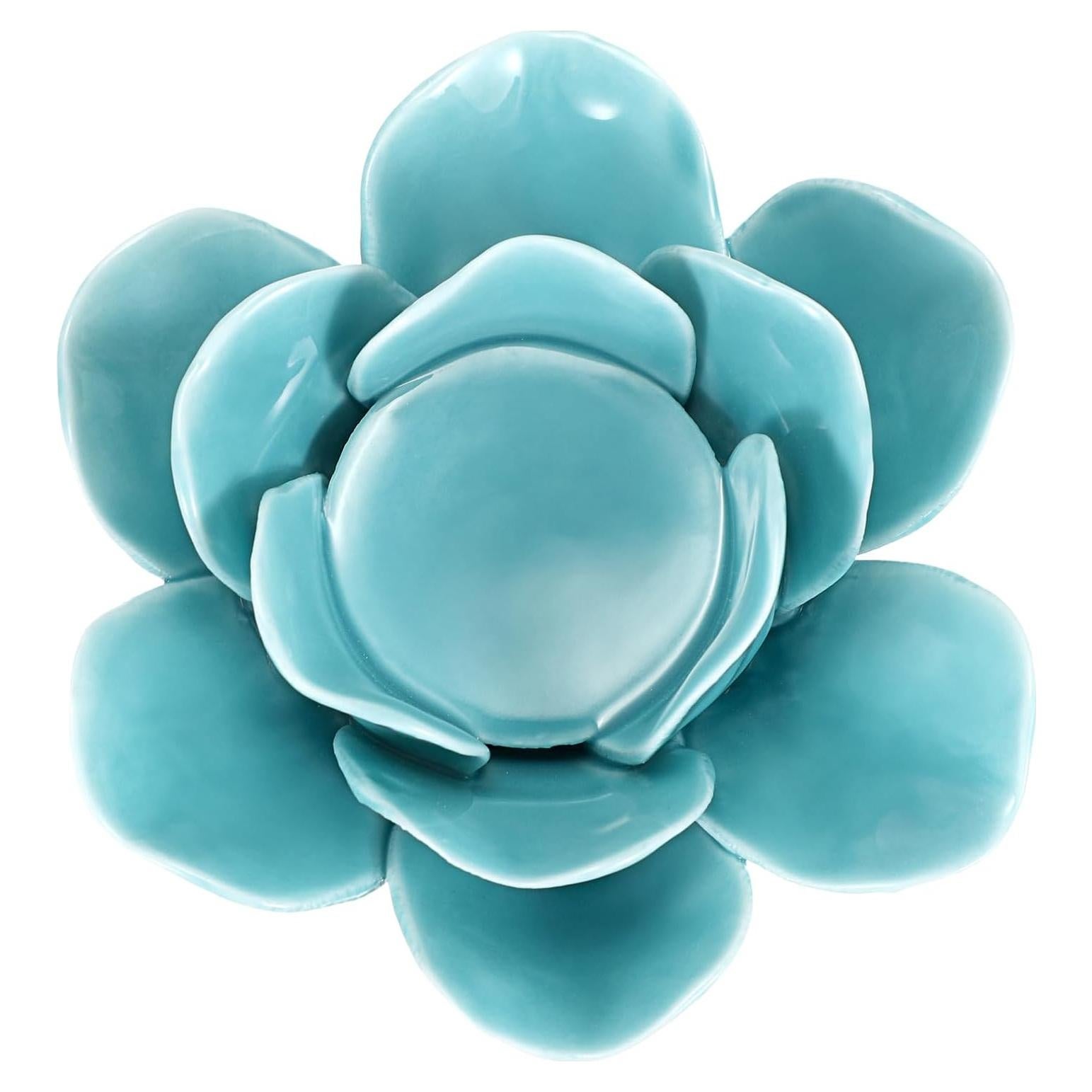 Soporte para Vela de Loto Cerámica OwnMy 11.5 cm Verde