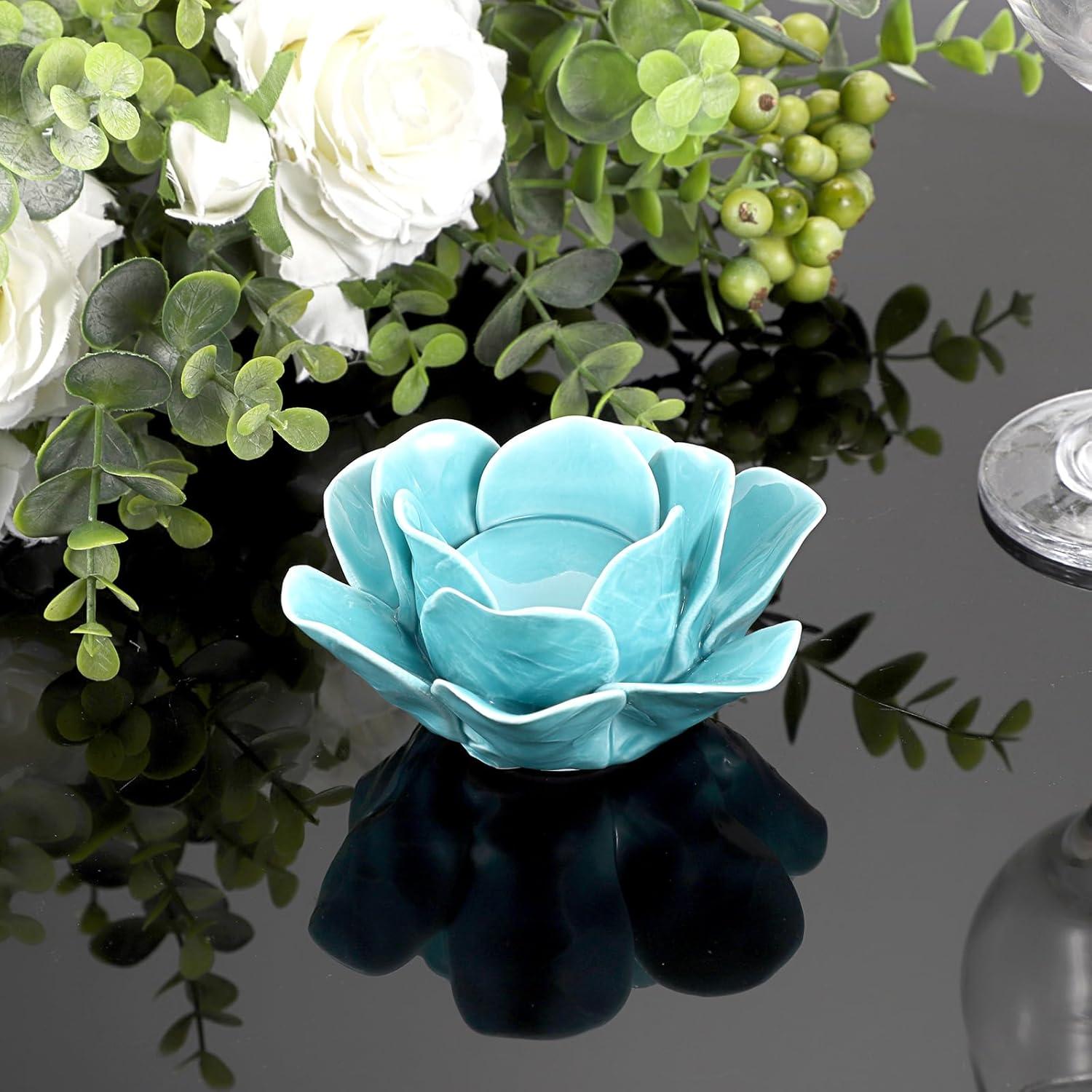 Soporte para Vela de Loto Cerámica OwnMy 11.5 cm Verde