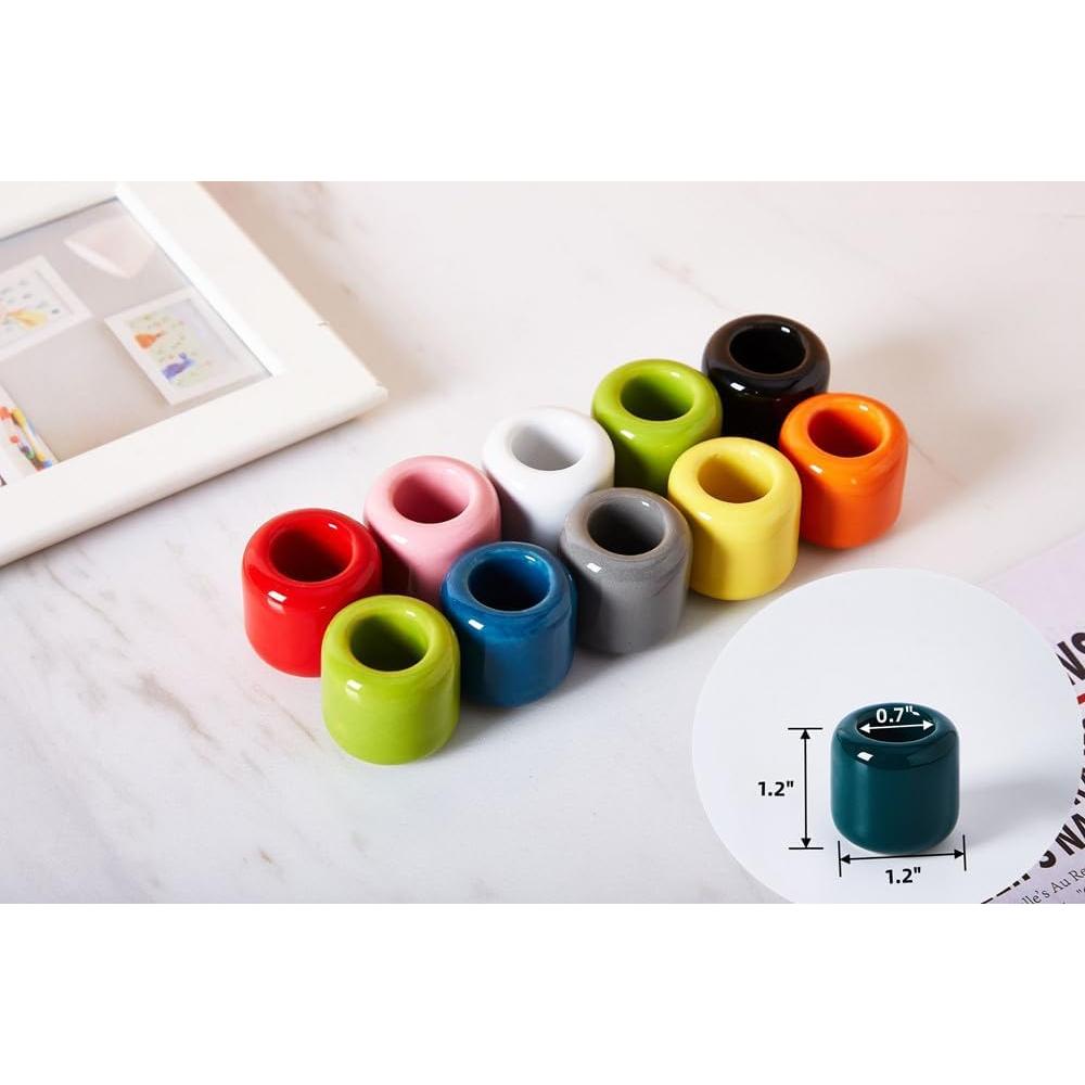 Soporte de Vela de Cerámica XZJMY Multicolor 10 Pcs 3 cm