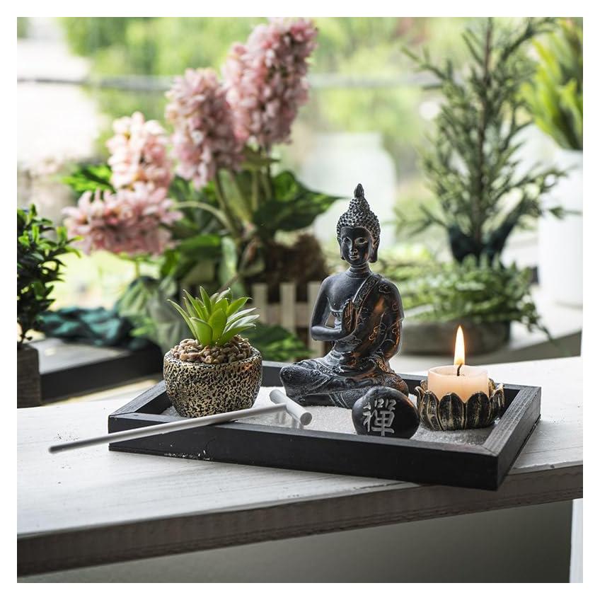 Set de Meditación Jardín Zen Colección Summit con Buda y Vela