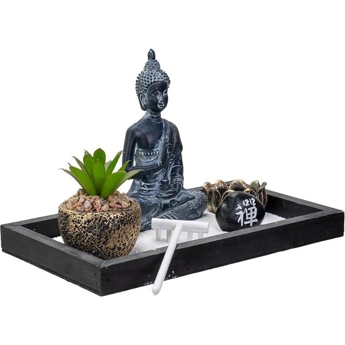 Set de Meditación Jardín Zen Colección Summit con Buda y Vela
