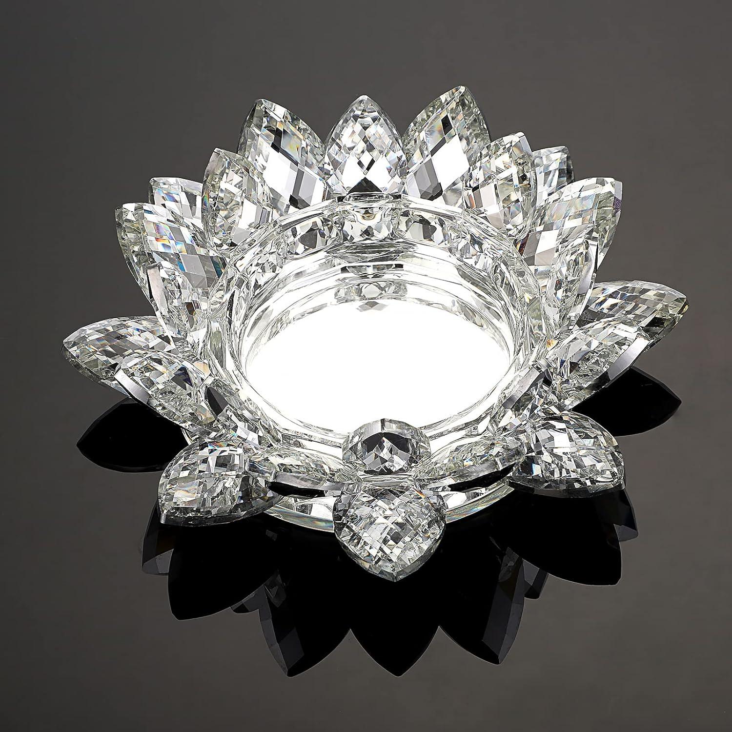 Soporte de Vela de Cristal Loto OwnMy 18.5 cm Transparente