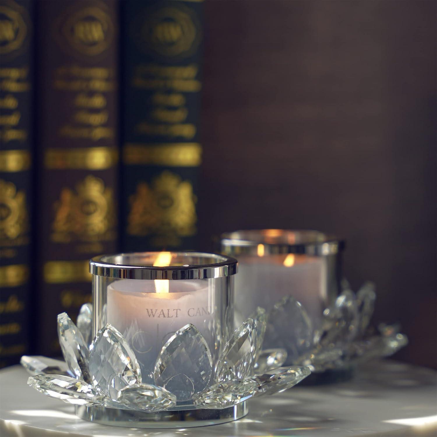 Soporte de Vela de Loto Claro QFkris - Juego de 2 Piezas