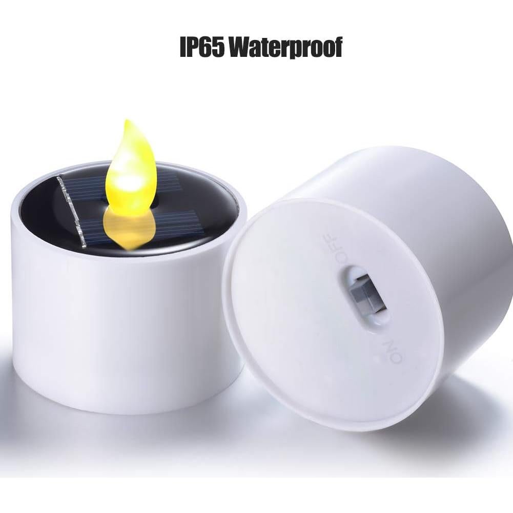 Velas de Té Solares SoulBay 6 Pcs IP65 Recargables LED