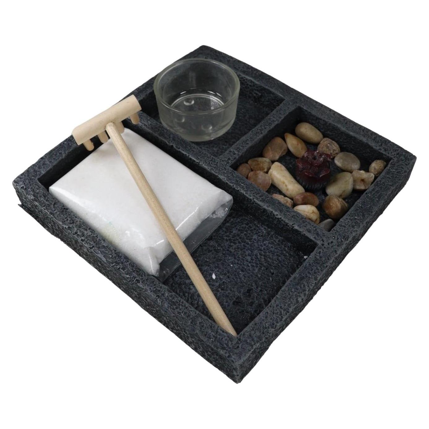 Conjunto Jardín Zen Ebros Gift con Rastrillo y Soporte Incienso