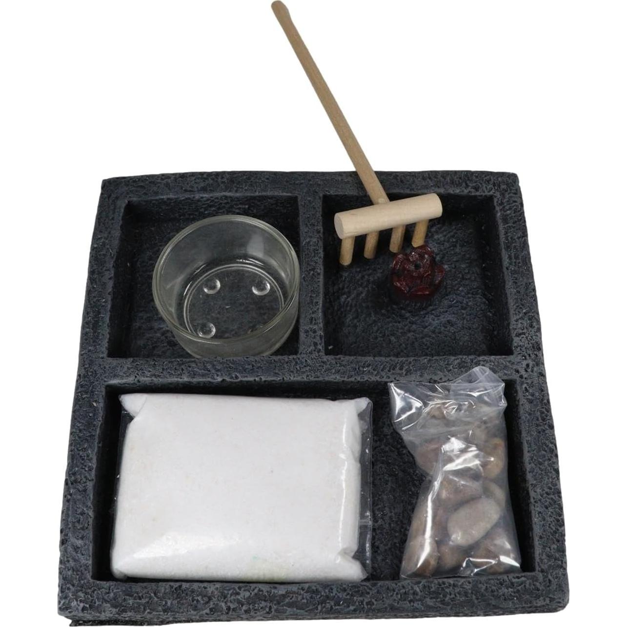 Conjunto Jardín Zen Ebros Gift con Rastrillo y Soporte Incienso