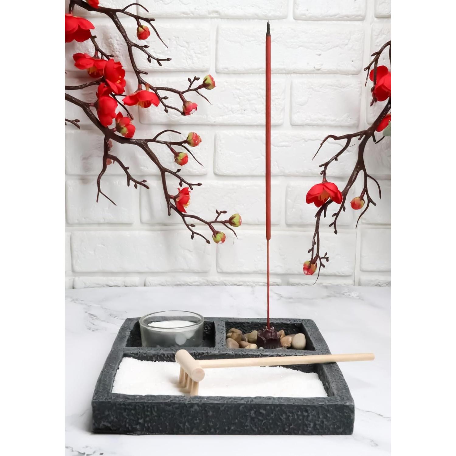 Conjunto Jardín Zen Ebros Gift con Rastrillo y Soporte Incienso
