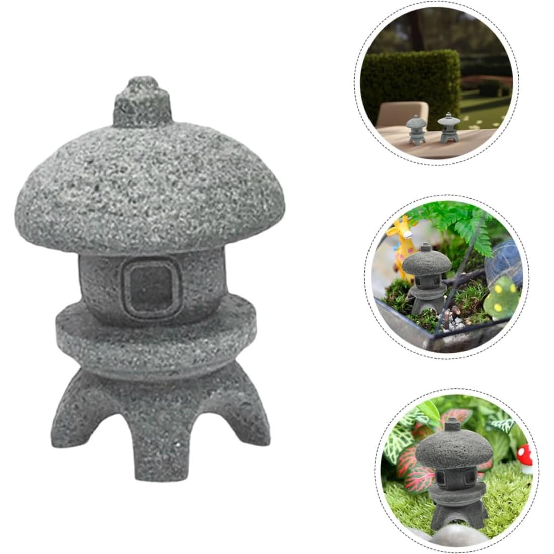 2 Figuras de Pagoda Miniatura NAMOARLY para Jardín Zen