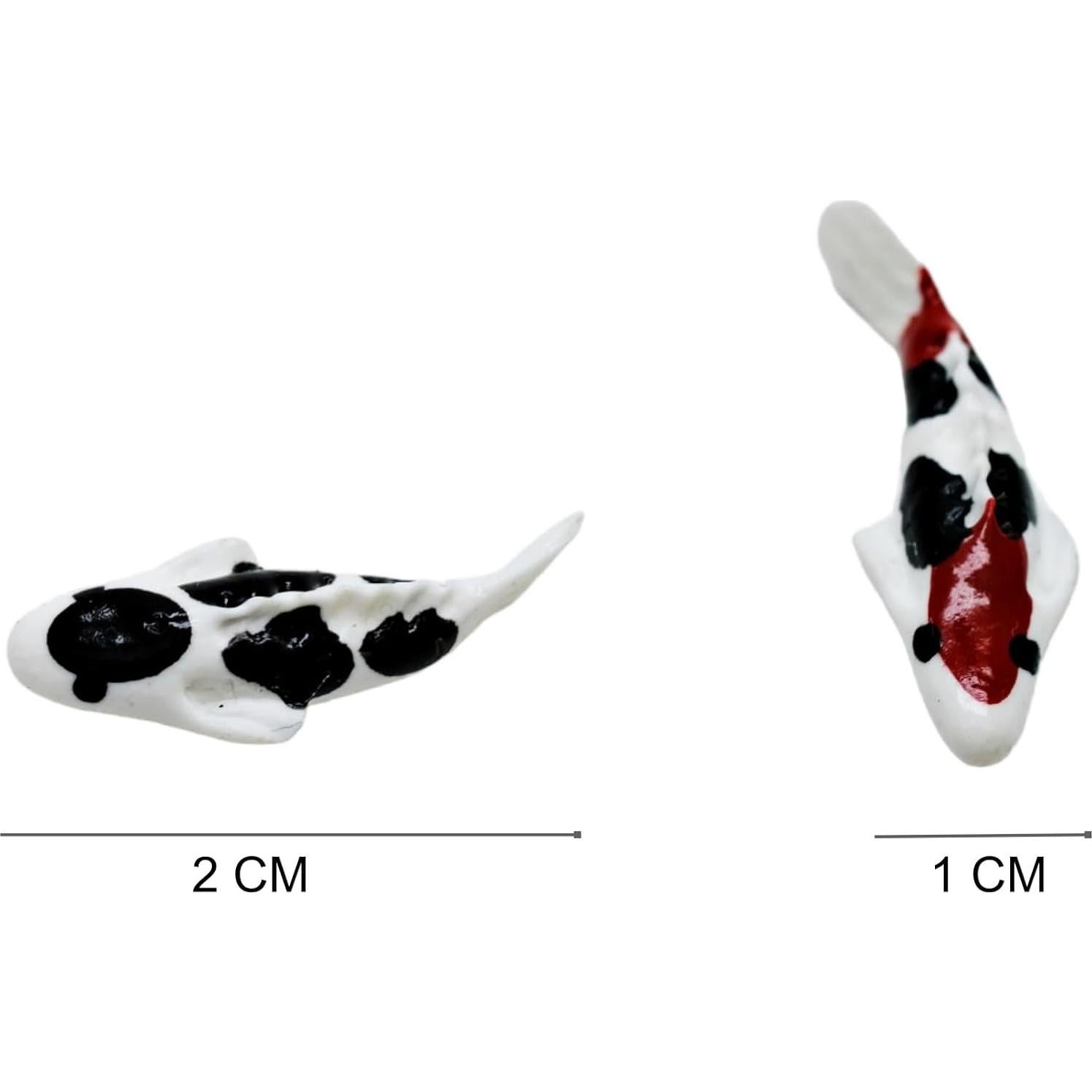 10 Figuras de Peces Koi de Arcilla para Jardín Decorativo