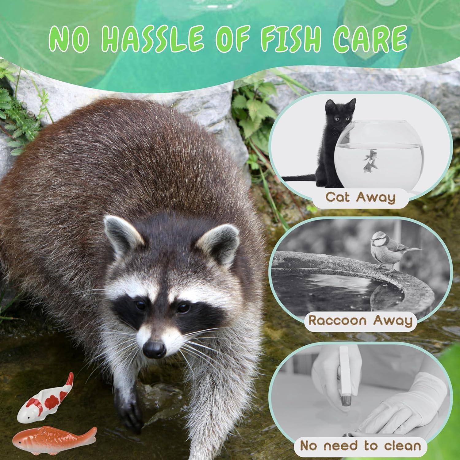 Pez Koi Flotante de Cerámica JINYEAH 10x4 cm 2PCS