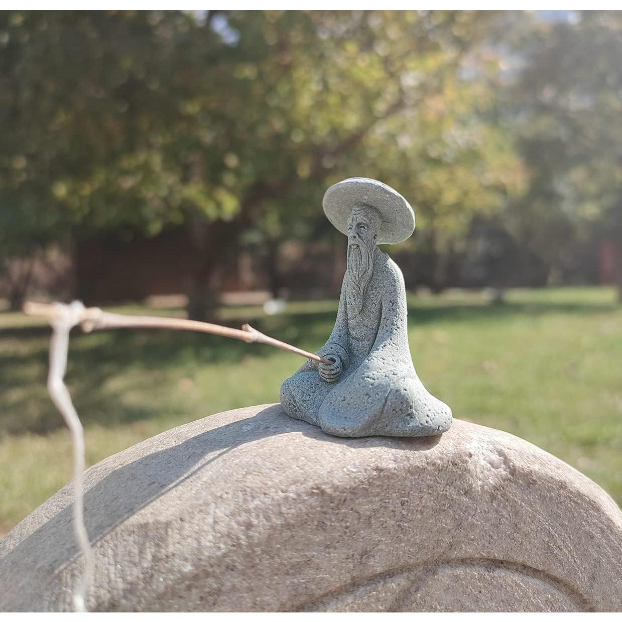 Estatua de Pescador Miniatura Livelyfish 5.6x4.1x4.6 cm