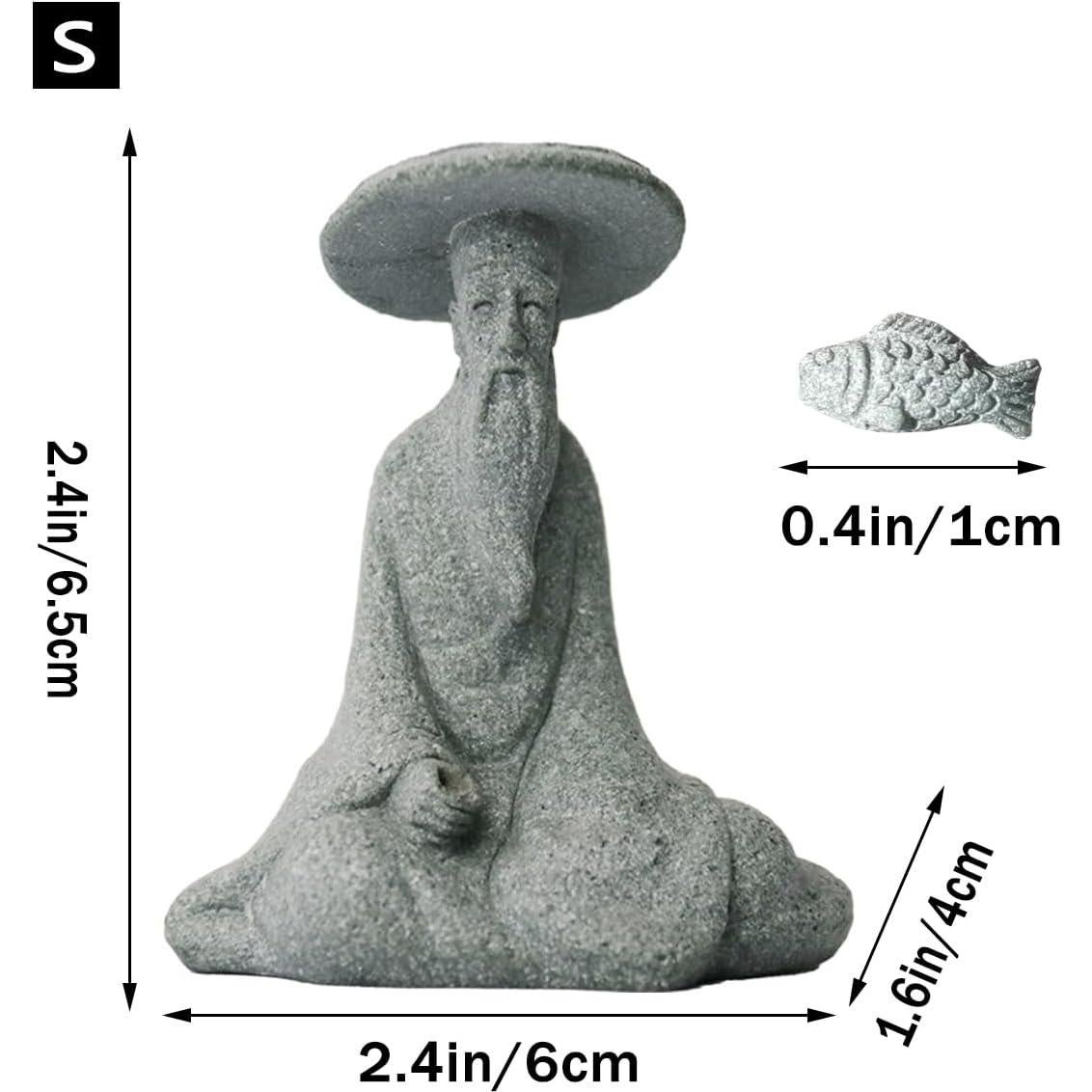Estatua de Pescador Miniatura Livelyfish 5.6x4.1x4.6 cm