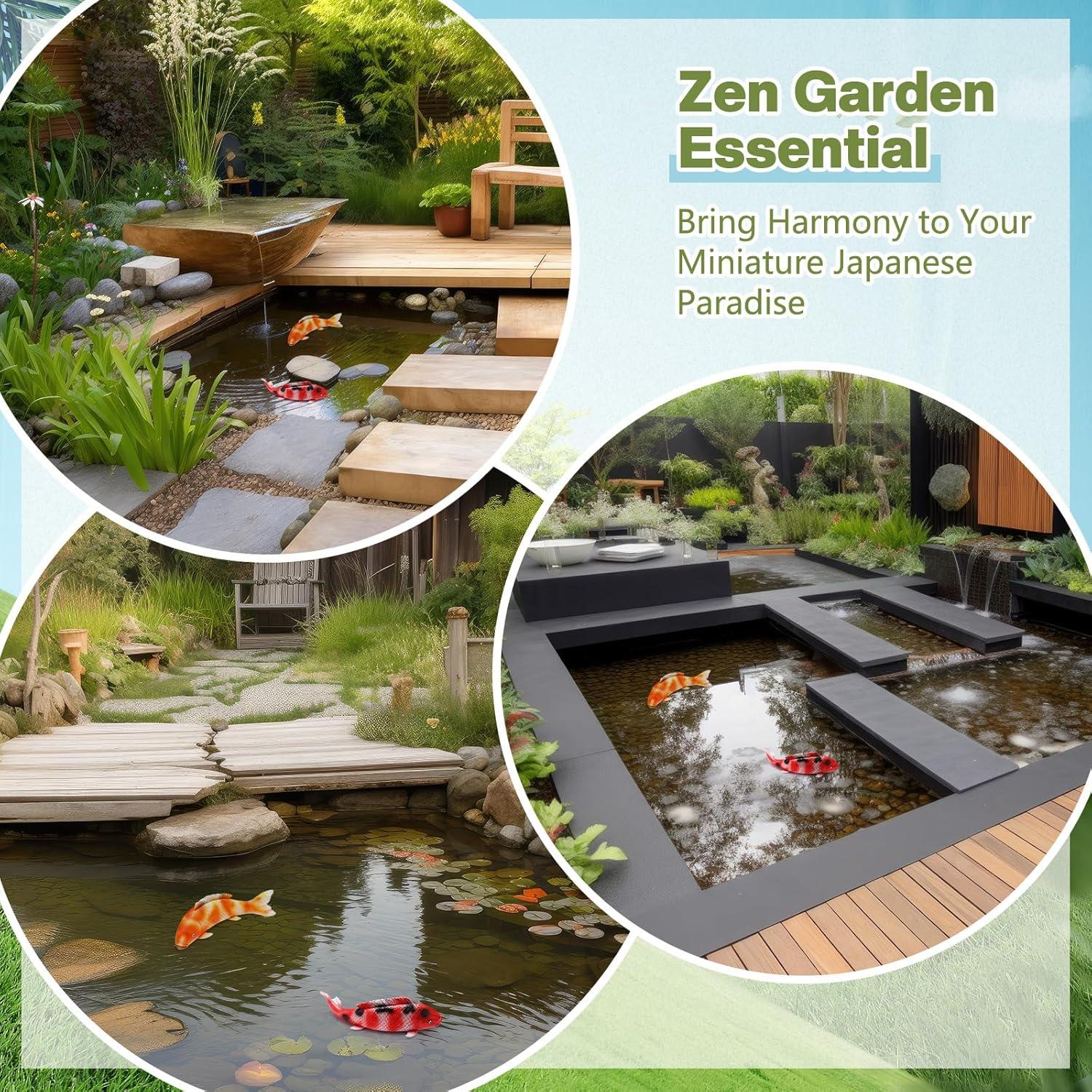 Estatuas de Pez Koi Suzile 36 cm - 2 Piezas para Jardín