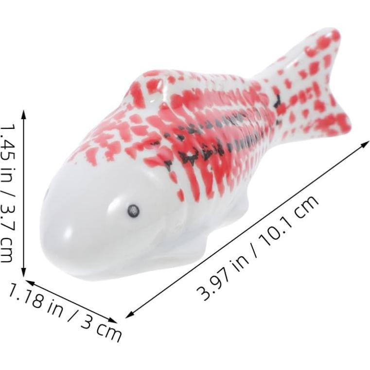 Adornos de Acuario Cerámica Milisten 2pcs Peces Koi Flotantes