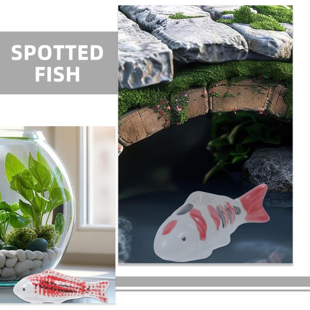 Adornos de Acuario Cerámica Milisten 2pcs Peces Koi Flotantes