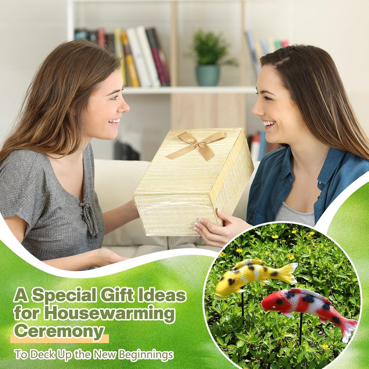 Estatuas de Jardín Koi Suzile 4 Piezas 36 cm Resina Colorida