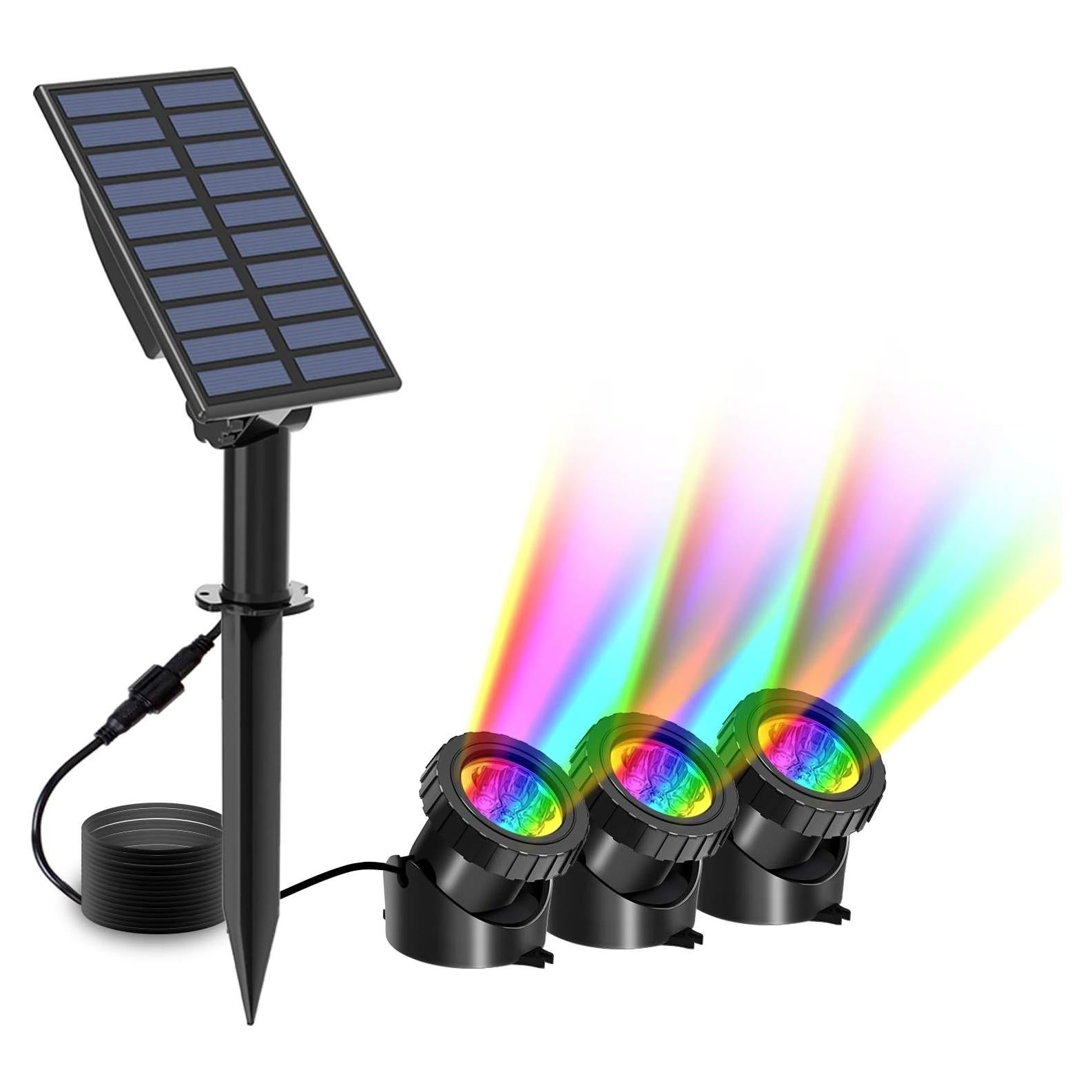 Luces de estanque solares T-SUN 3 en 1 RGB subacuáticas LED