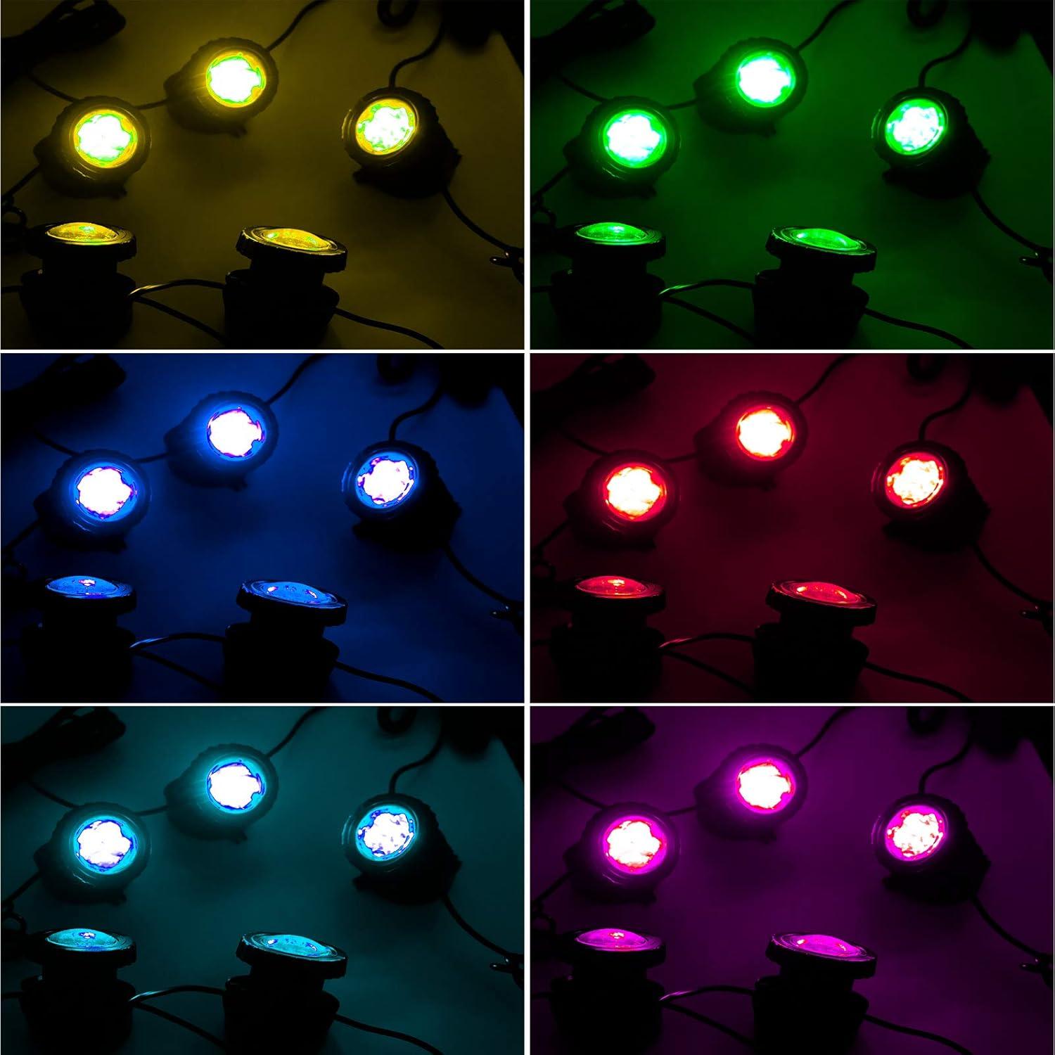 Luces de estanque solares T-SUN 3 en 1 RGB subacuáticas LED