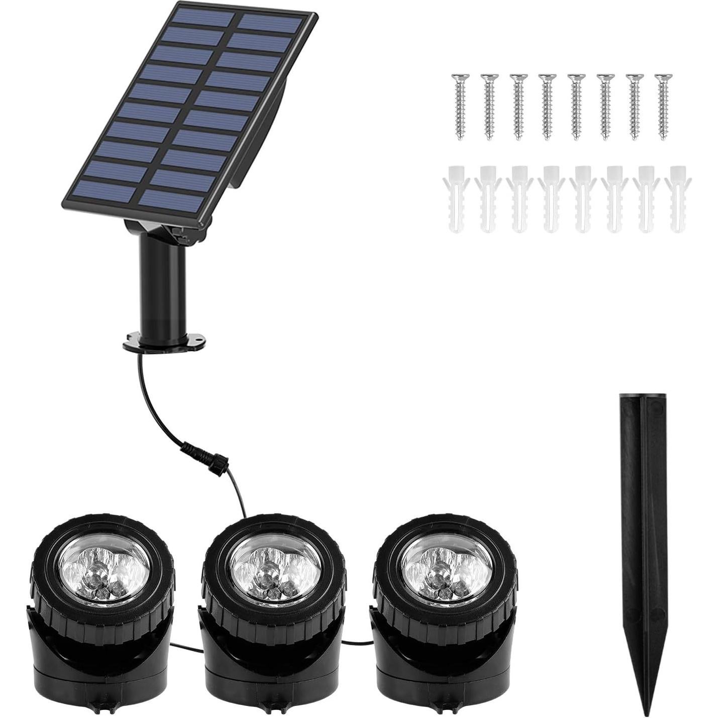 Luces de estanque solares T-SUN 3 en 1 RGB subacuáticas LED