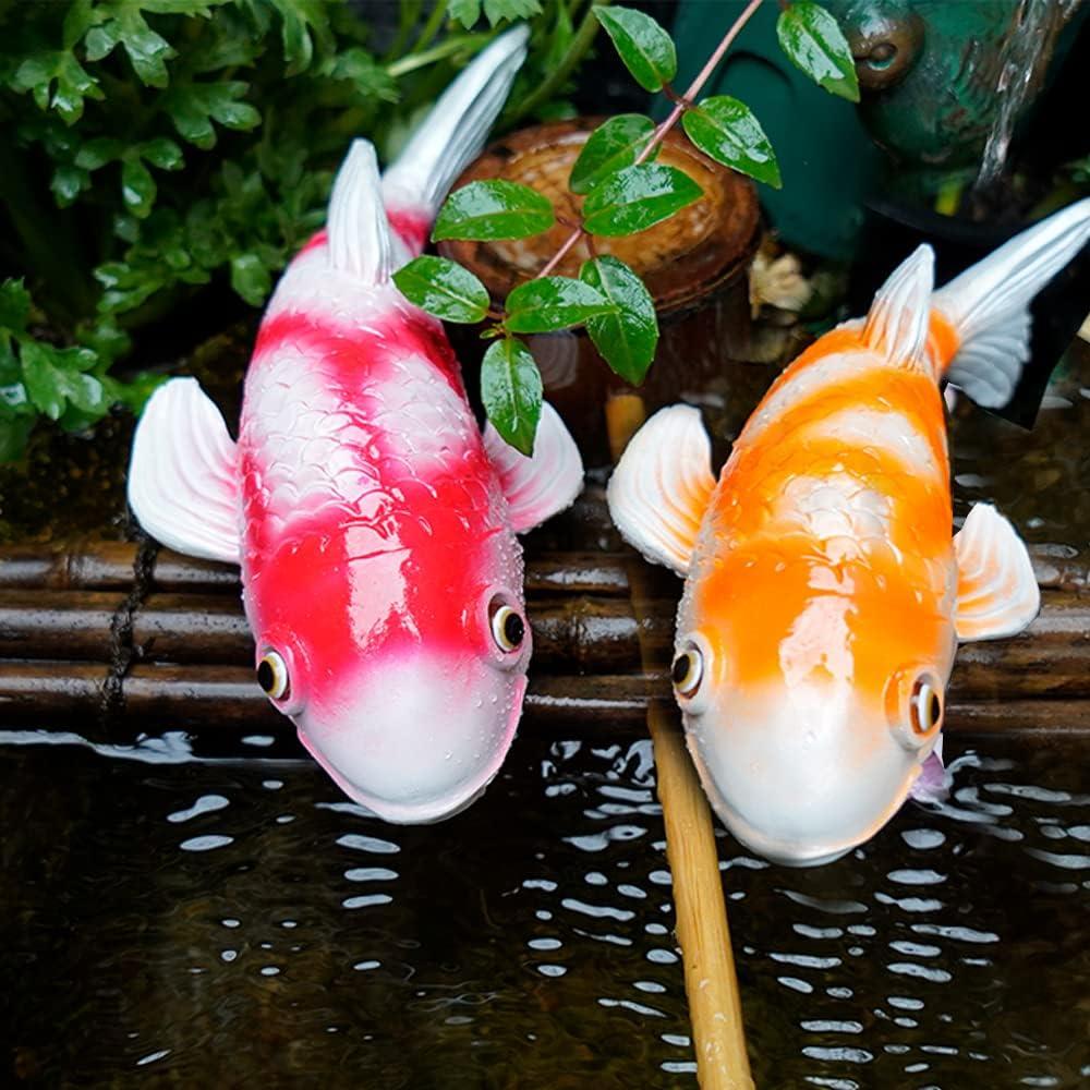 Juego de 2 Estatuas de Koi Solar Tooyuart para Jardín