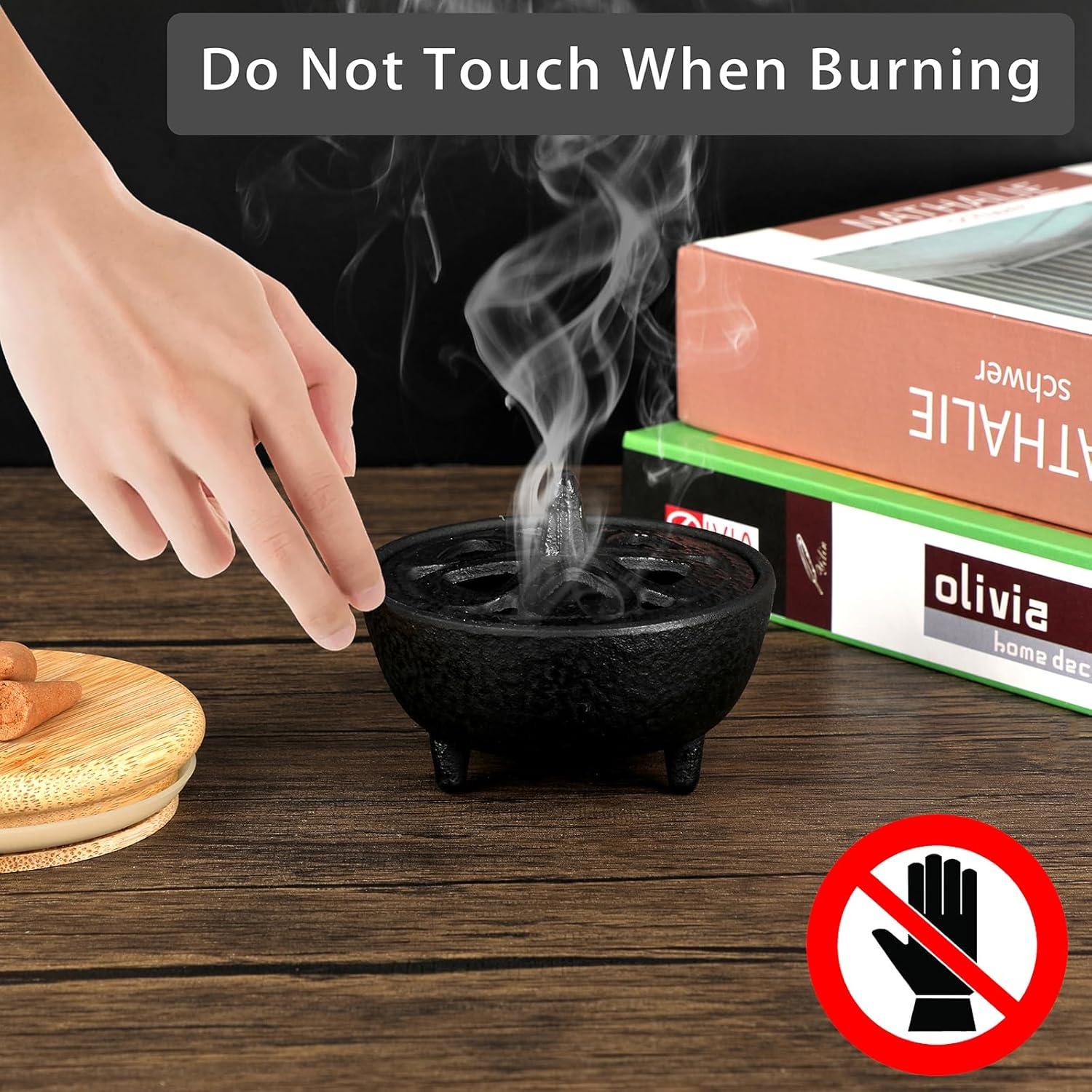 Soporte de Incienso JUXYES Vintage de Hierro Fundido 8.4 cm