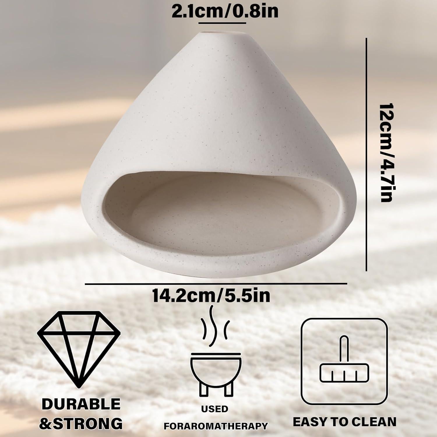 Soporte de Palo Santo MOUGIGI Cerámica Zongzi Blanco 14 cm