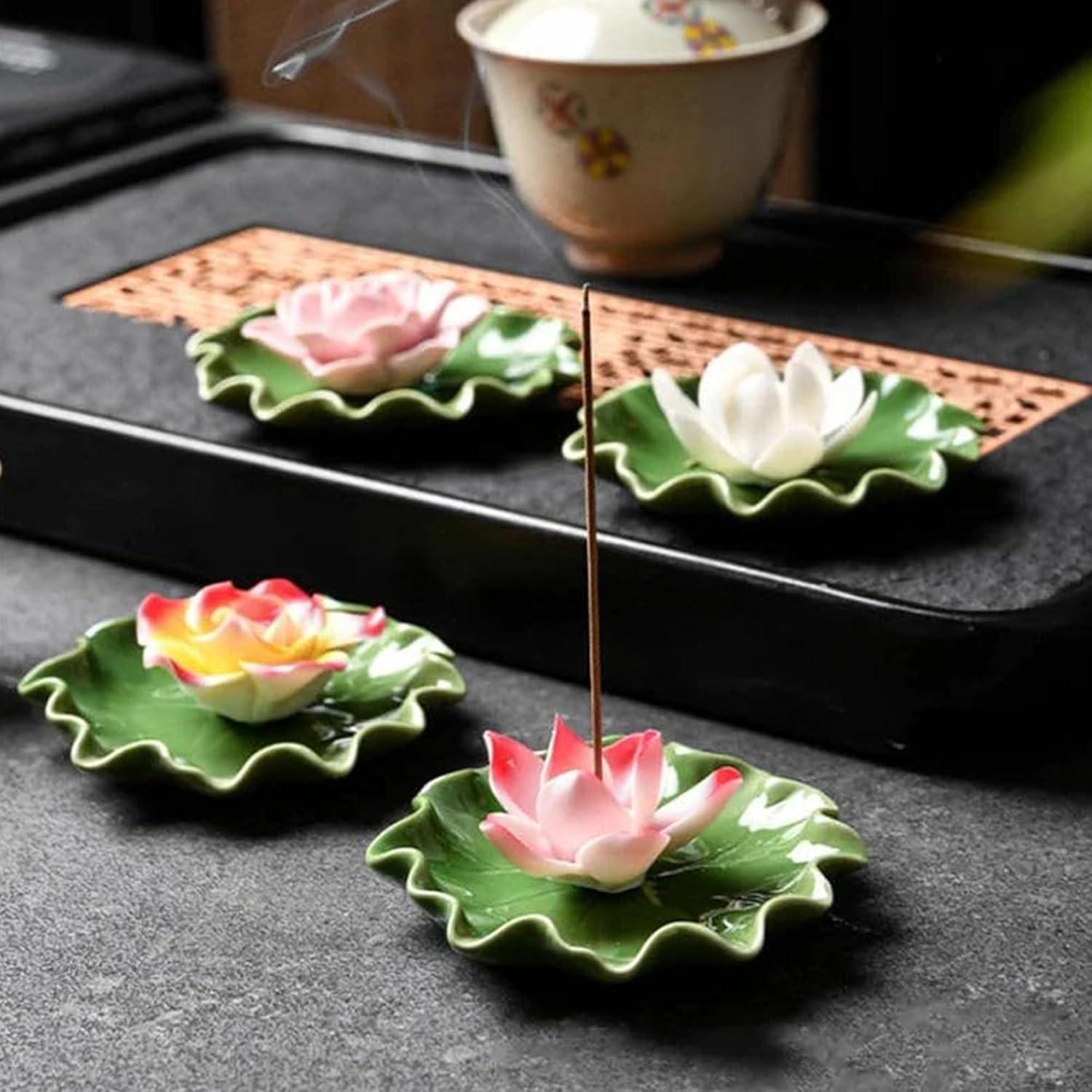 Soporte de Incienso de Cerámica Loto Suruim 10.67 cm