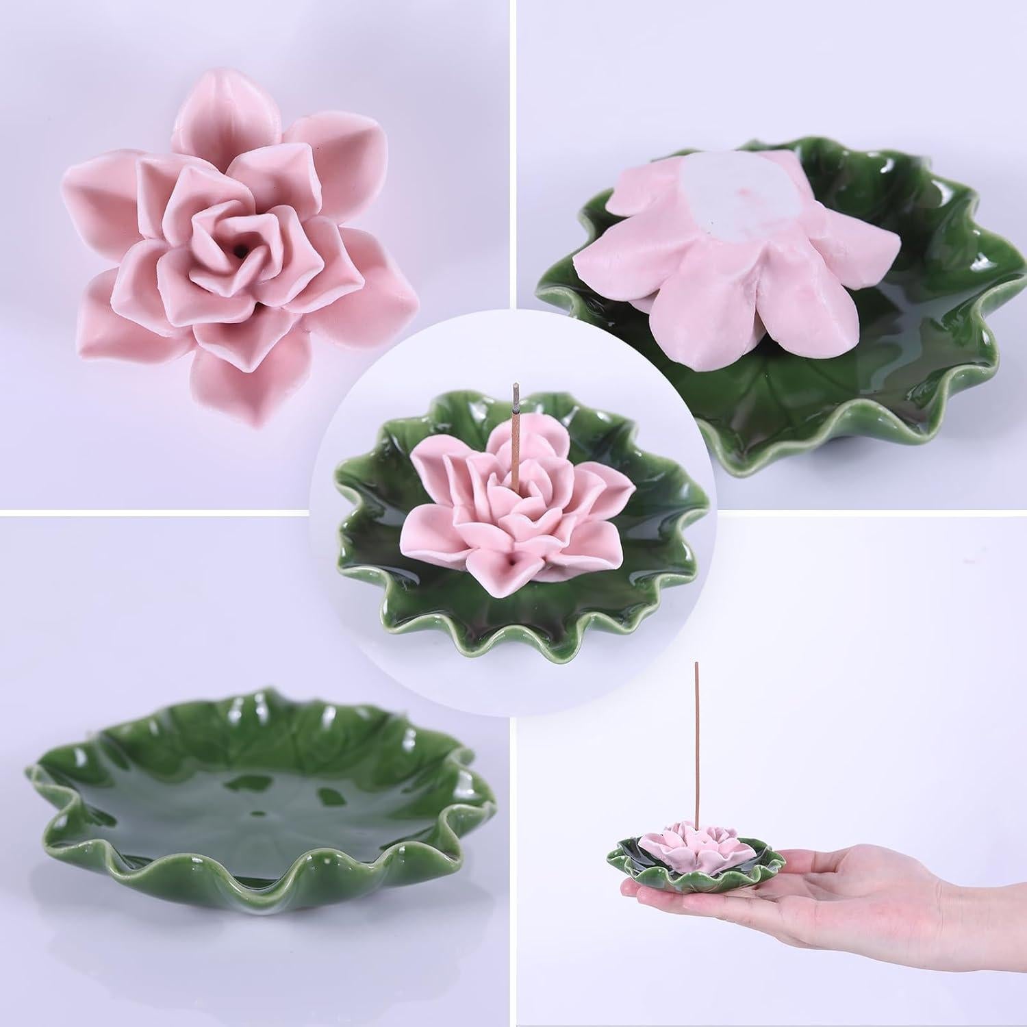 Soporte de Incienso de Cerámica Loto Suruim 10.67 cm