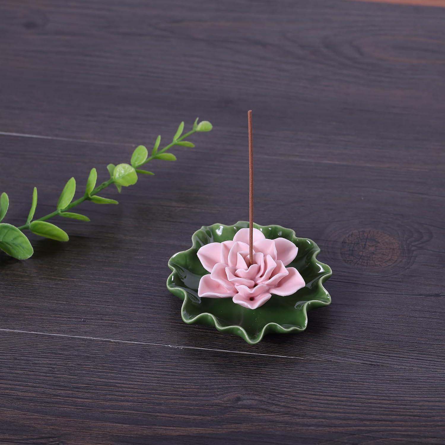 Soporte de Incienso de Cerámica Loto Suruim 10.67 cm