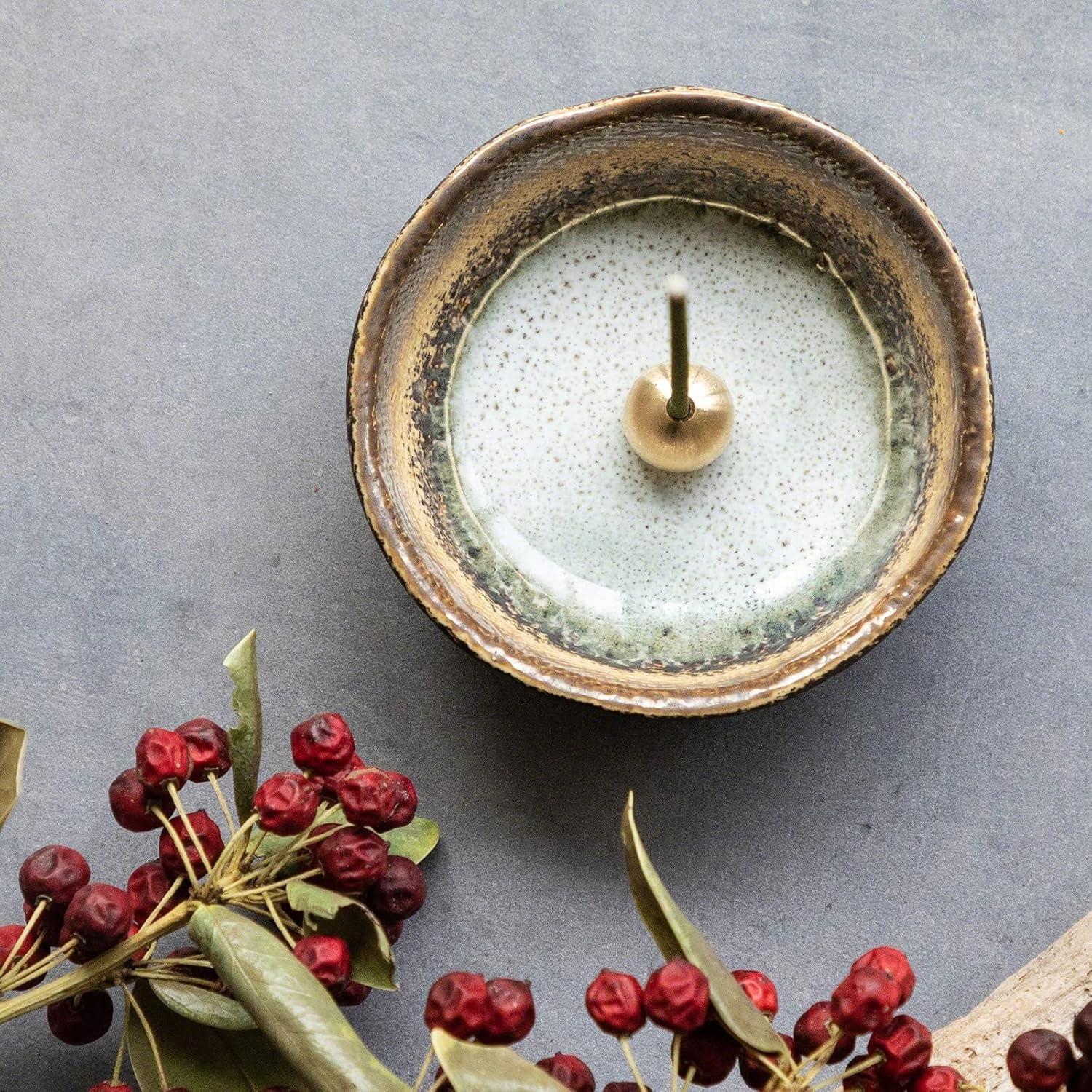 Soporte de Incienso Mini Tradicional Asayu Japón Cerámica 83mm