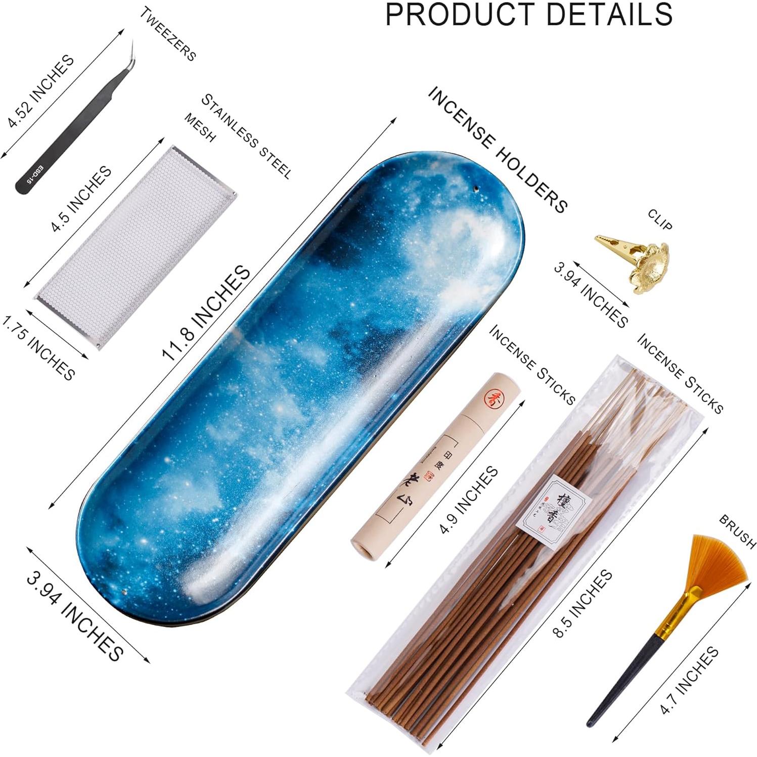 Soporte de Incienso Cerámica CEREMONIA Estrellado 30x10 cm