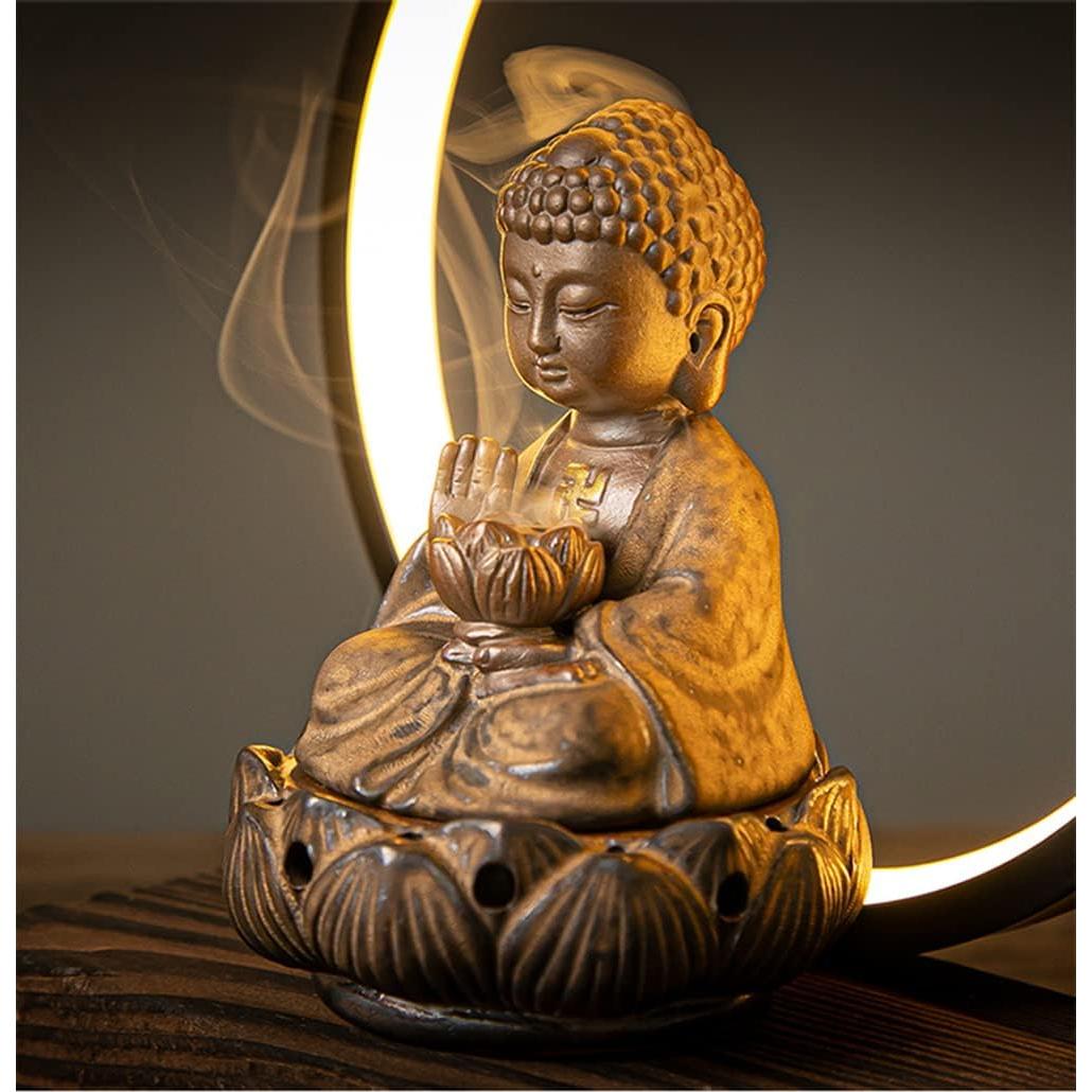 Quemador de Incienso Buda Getrelax Cerámica LED 16x10x22.5cm