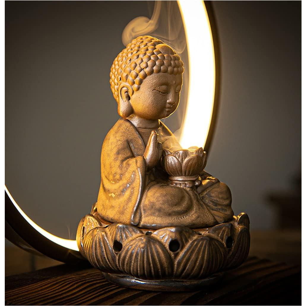 Quemador de Incienso Buda Getrelax Cerámica LED 16x10x22.5cm