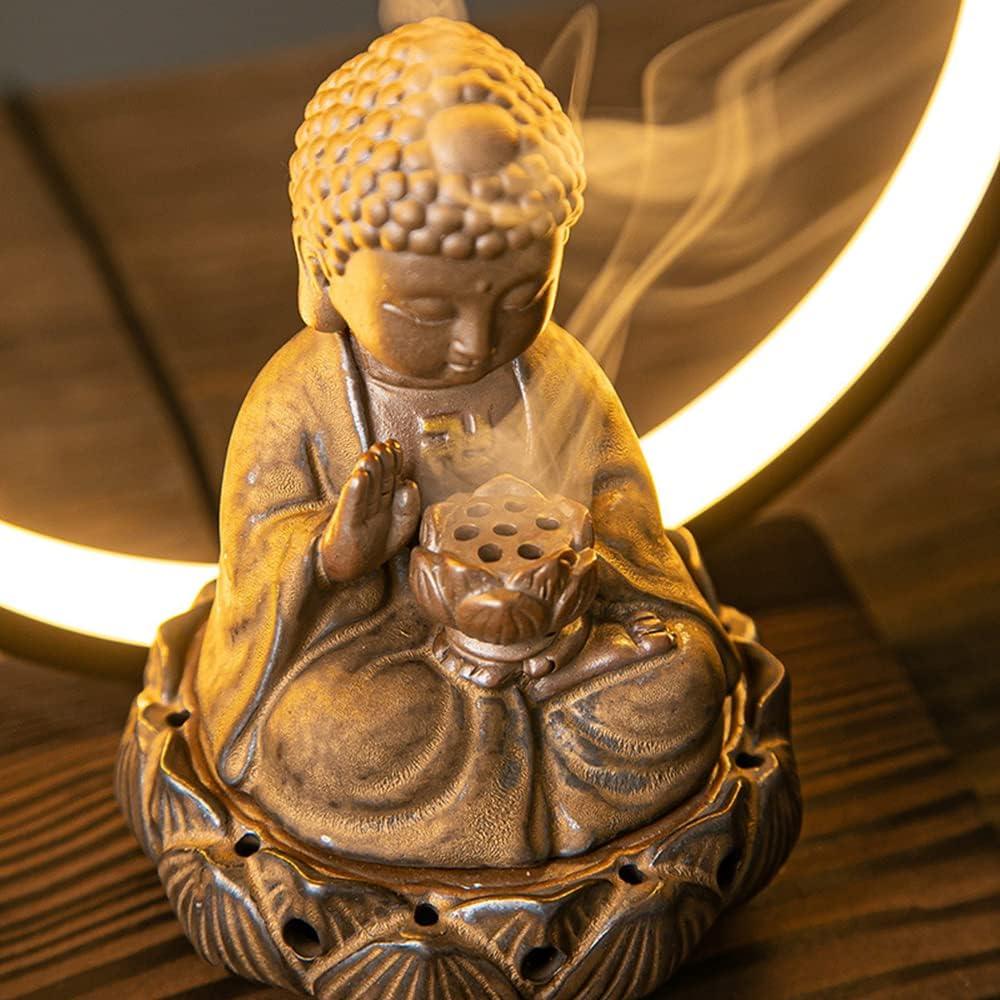 Quemador de Incienso Buda Getrelax Cerámica LED 16x10x22.5cm