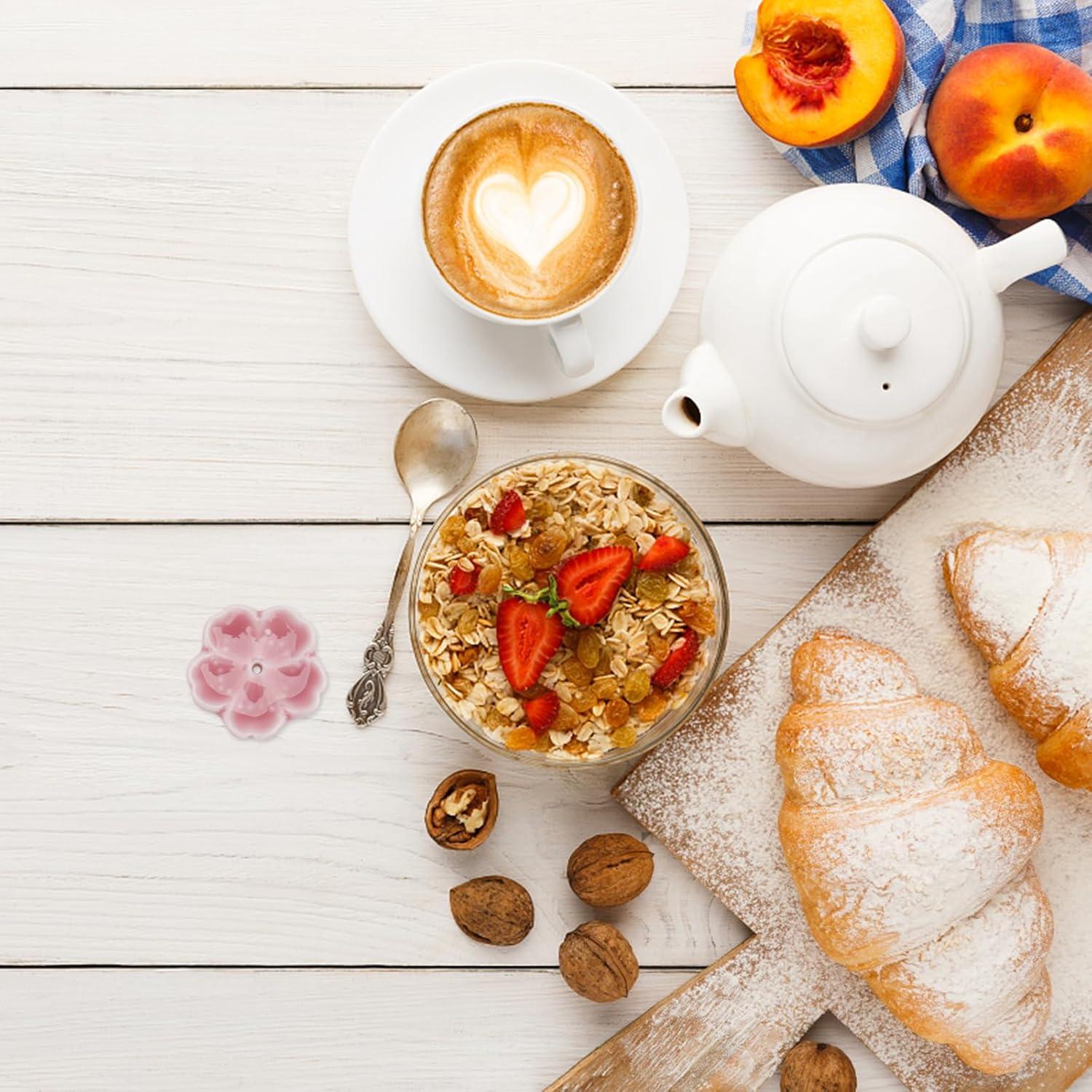 Soporte de Incienso Cerámica IMIKEYA 4 Piezas Rosa