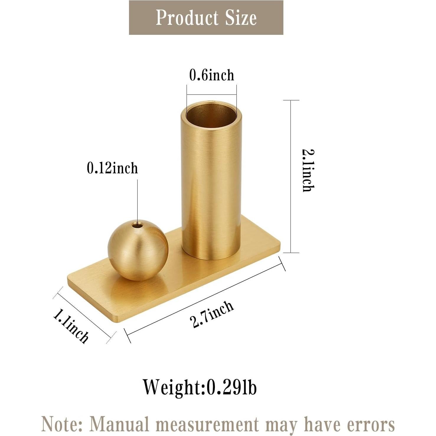 Quemador de Incienso SUJIAMEI de Latón Rectangular 9.91x4.06cm