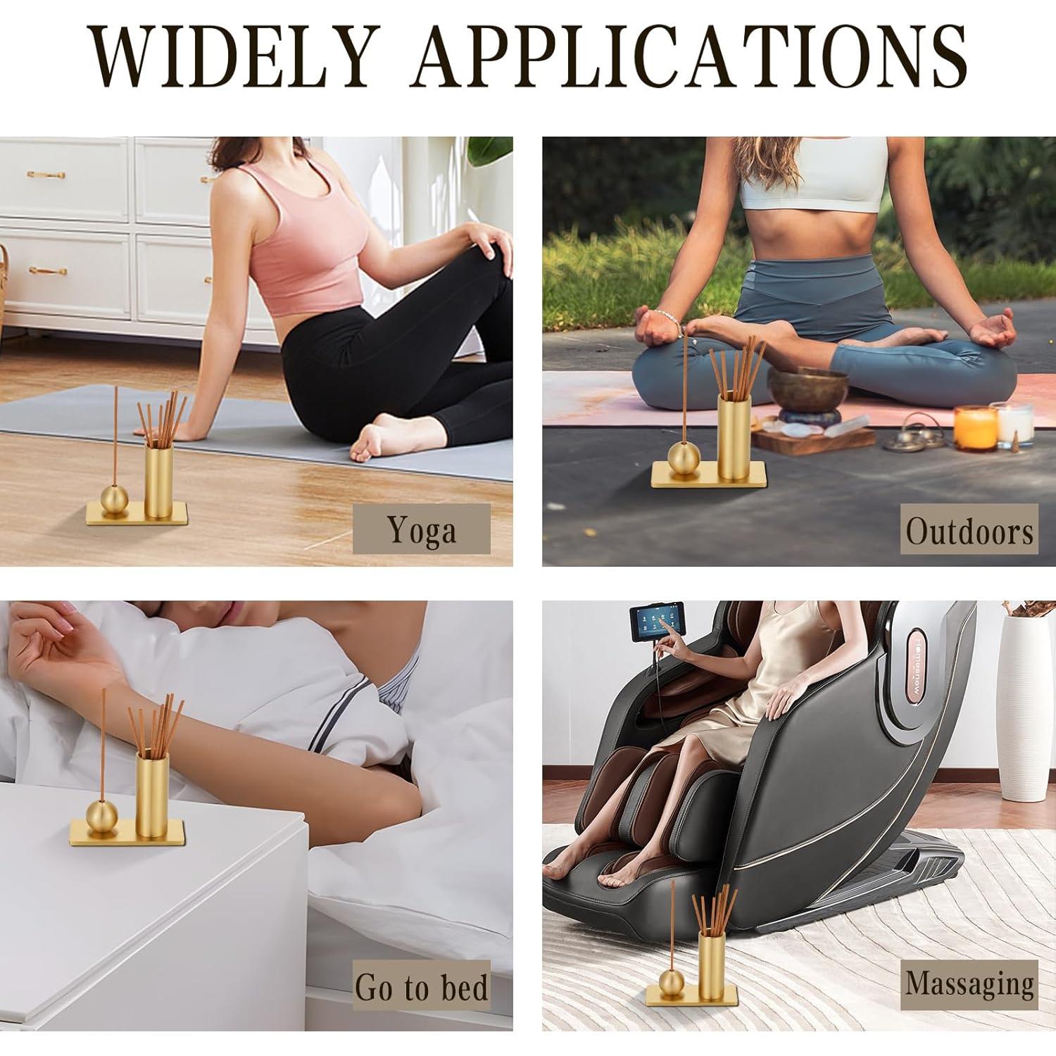 Quemador de Incienso SUJIAMEI de Latón Rectangular 9.91x4.06cm