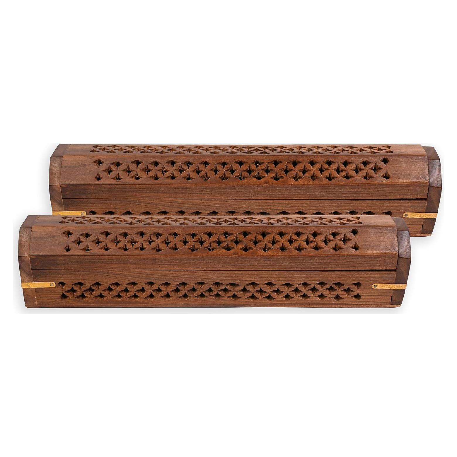 Paquete de 2 Quemadores de Incienso de Madera Incense Garden