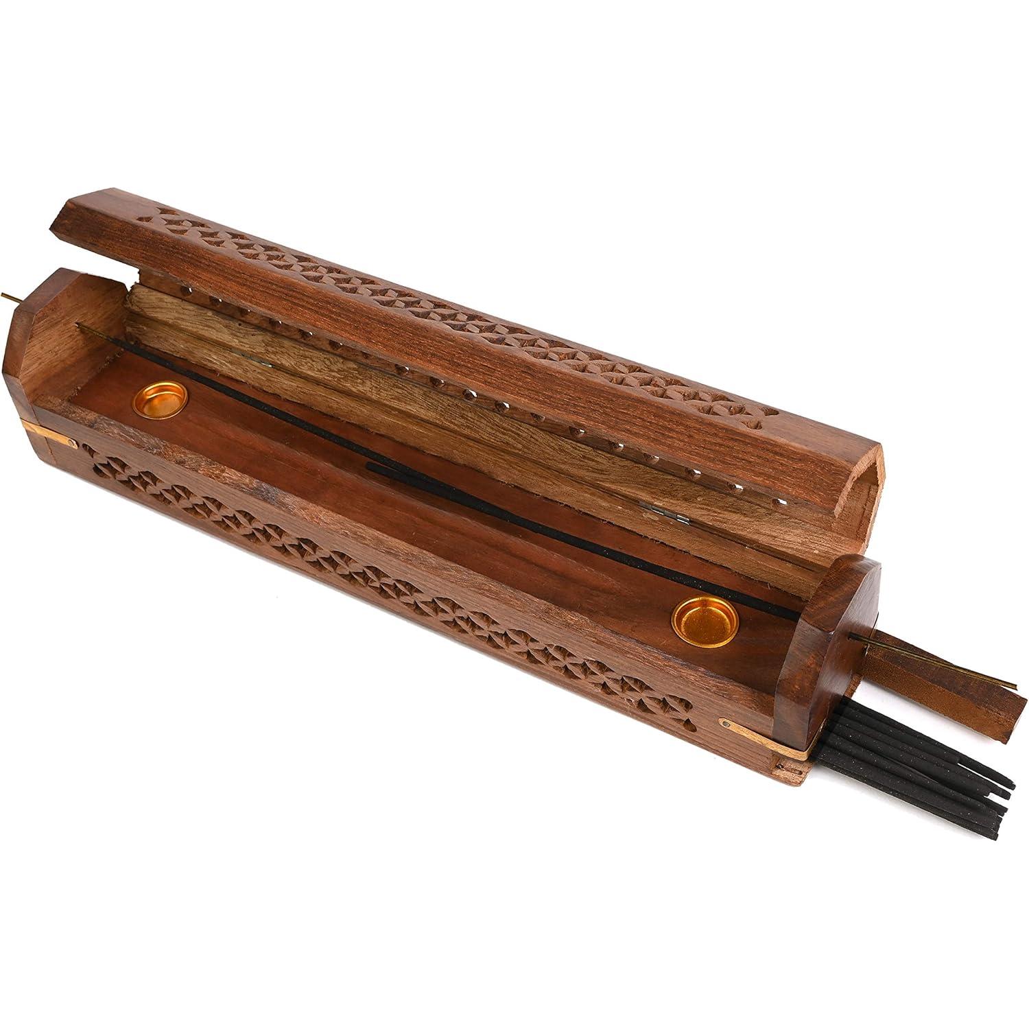 Paquete de 2 Quemadores de Incienso de Madera Incense Garden