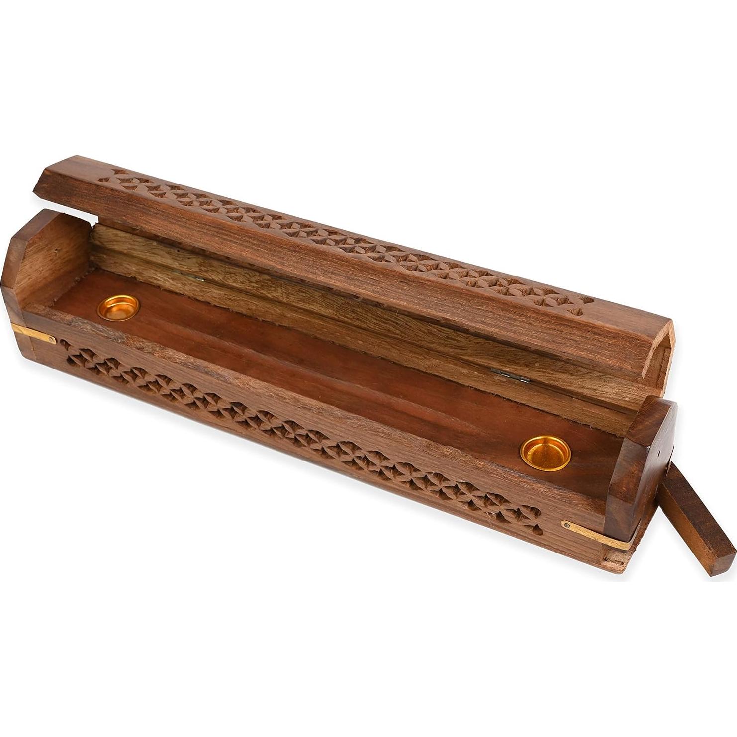 Paquete de 2 Quemadores de Incienso de Madera Incense Garden