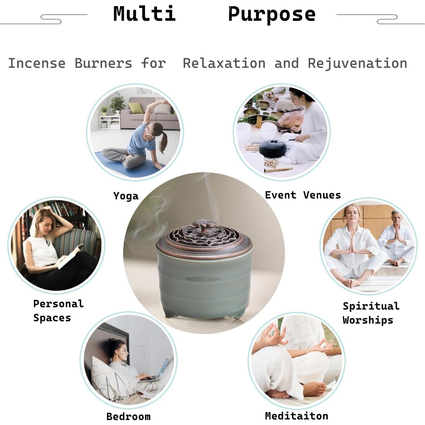 Soporte de Incienso Cerámica Nivanazen con Tapa 8.43cm