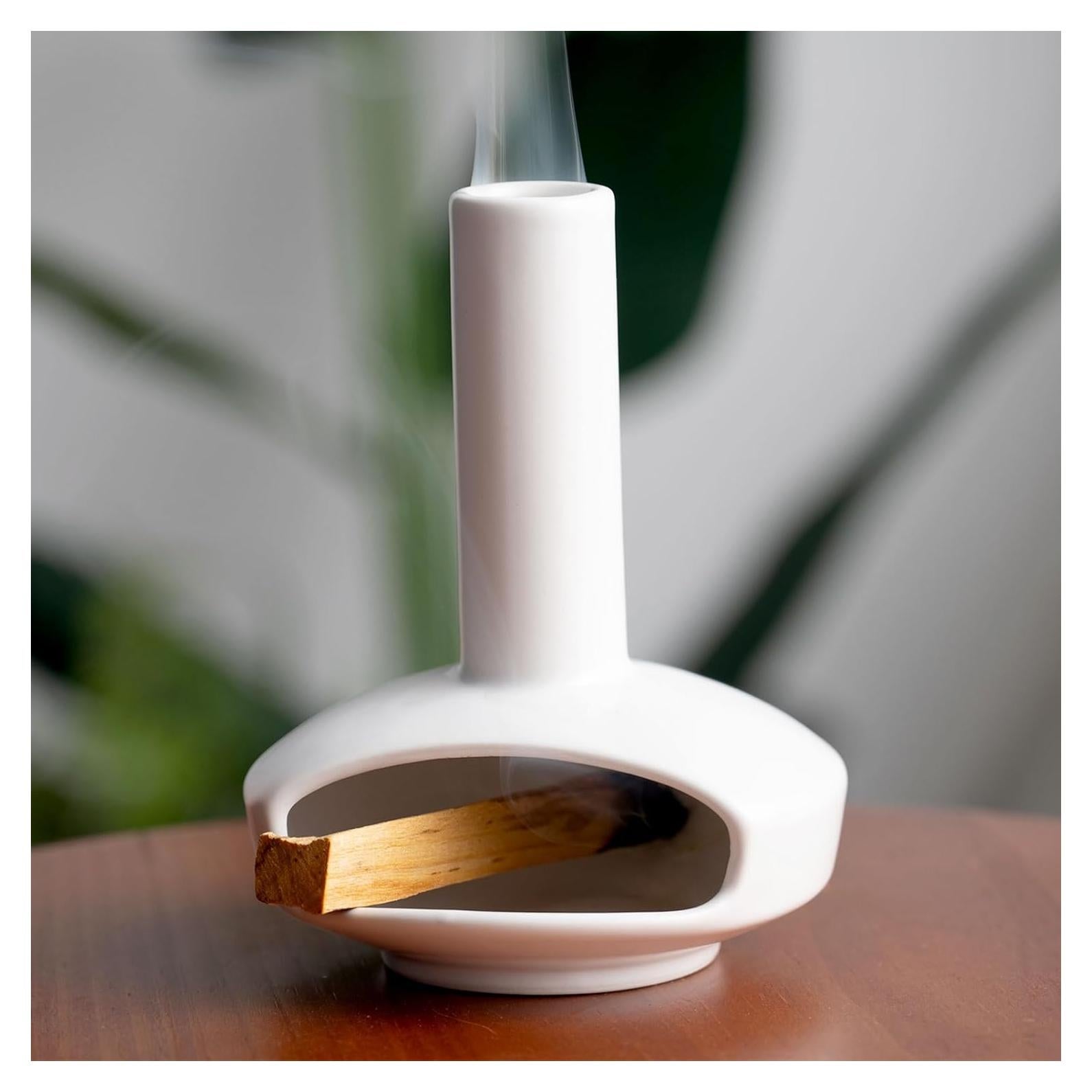 Soporte de Incienso de Cerámica Tnstbiee Blanco 9.14cm