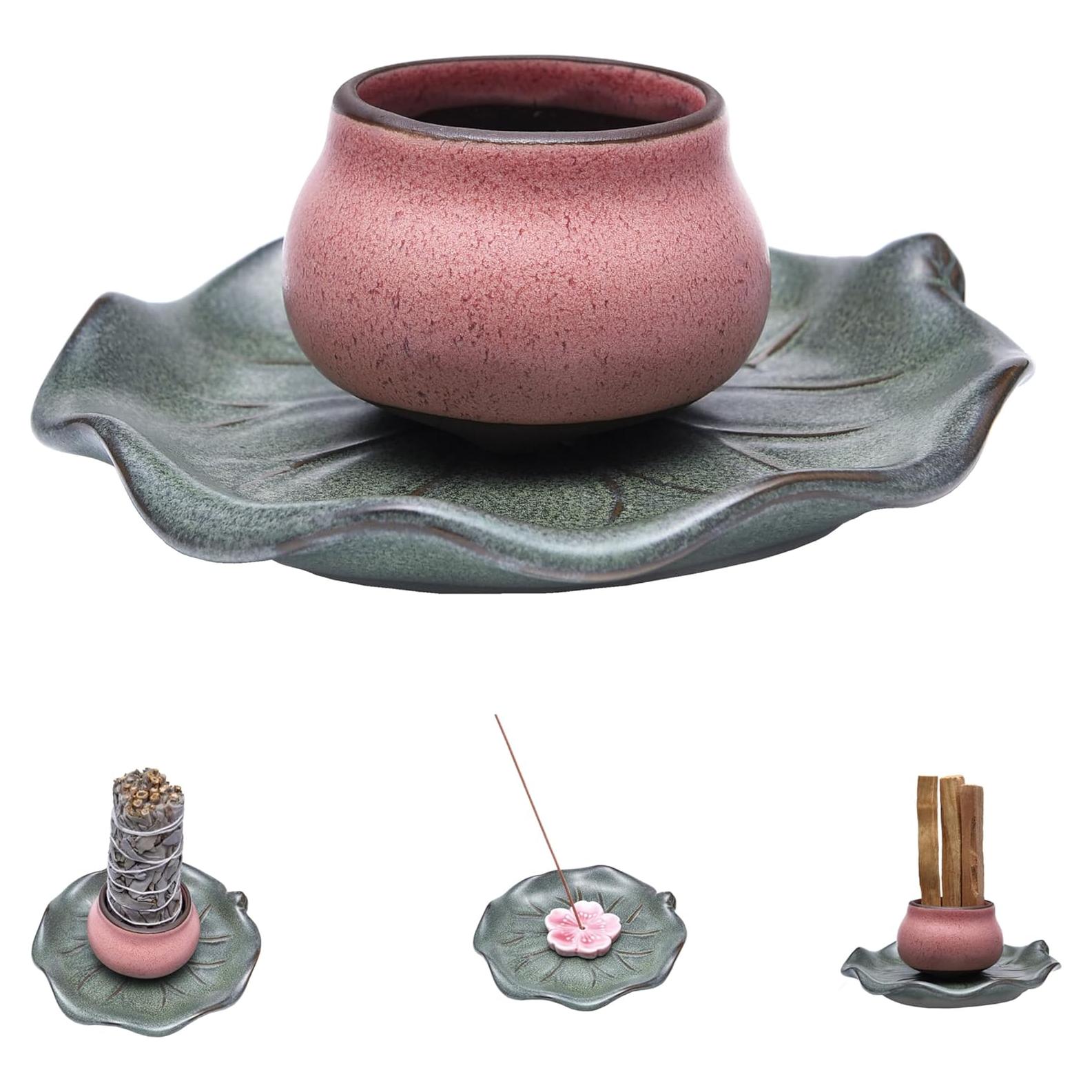 Soporte de Incienso Cerámico KR. LIF 3 en 1 para Aromaterapia