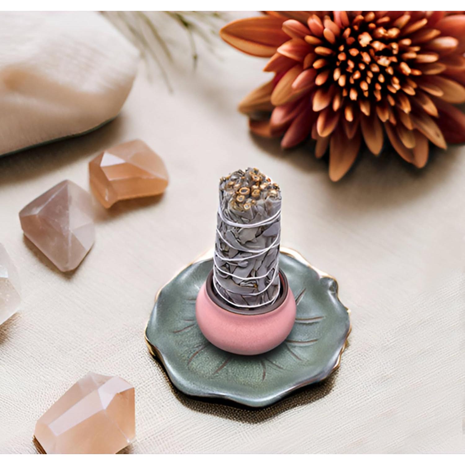 Soporte de Incienso Cerámico KR. LIF 3 en 1 para Aromaterapia