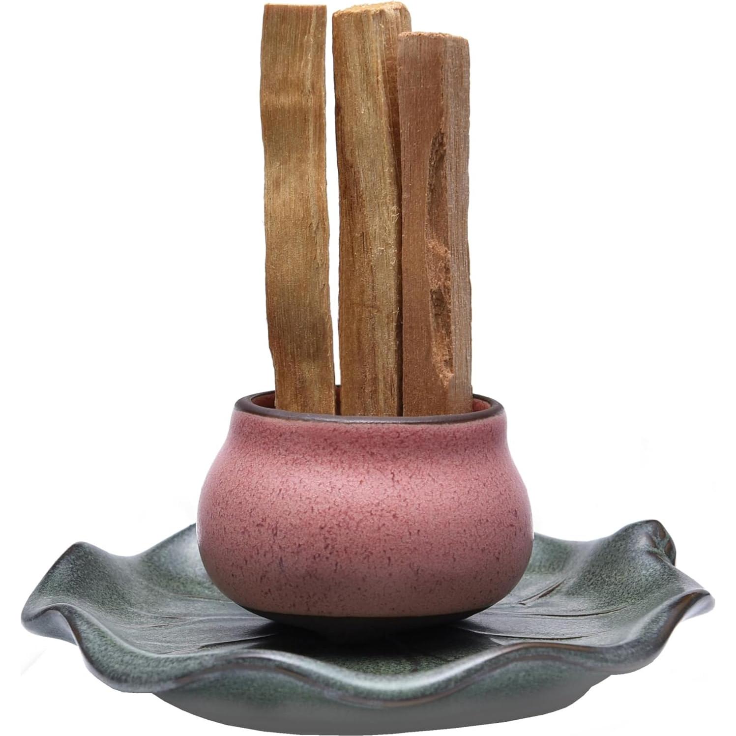 Soporte de Incienso Cerámico KR. LIF 3 en 1 para Aromaterapia