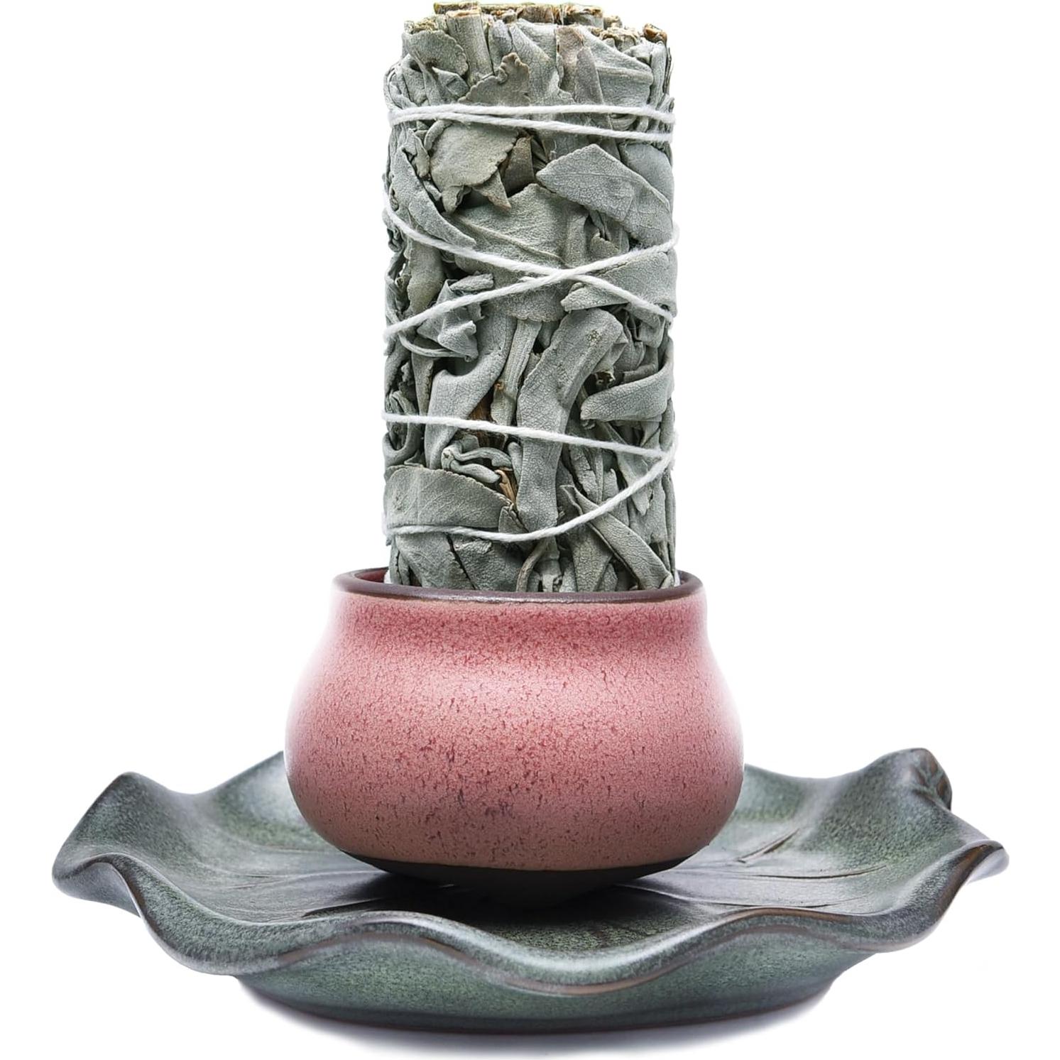 Soporte de Incienso Cerámico KR. LIF 3 en 1 para Aromaterapia