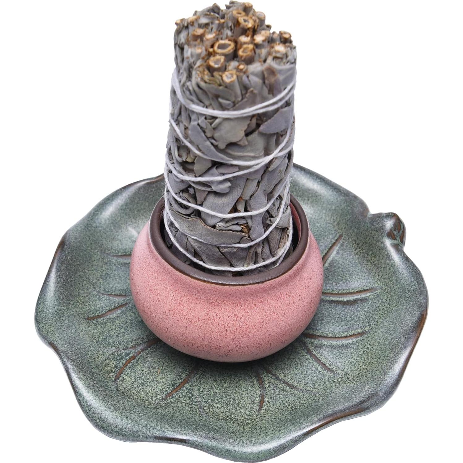 Soporte de Incienso Cerámico KR. LIF 3 en 1 para Aromaterapia