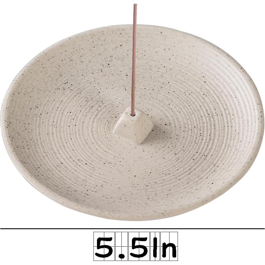 Soporte de Incienso Cerámica CHORZHOW Blanco 14x14x2.2cm